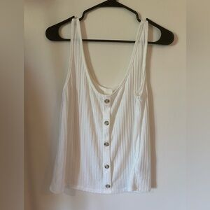 H&M Cream Button-Down Tank Top NWOT